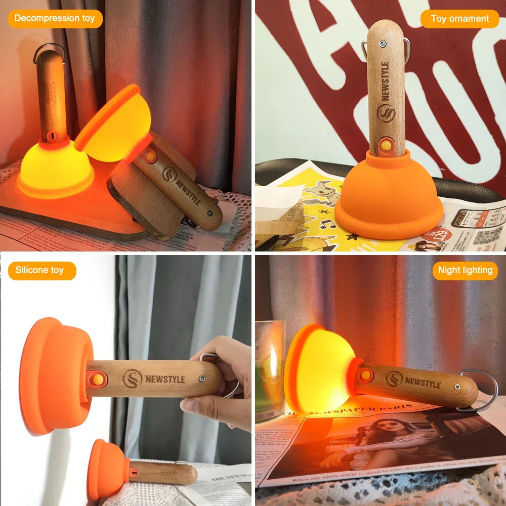 Colorful Plunger LED Desk Night Light - Halri