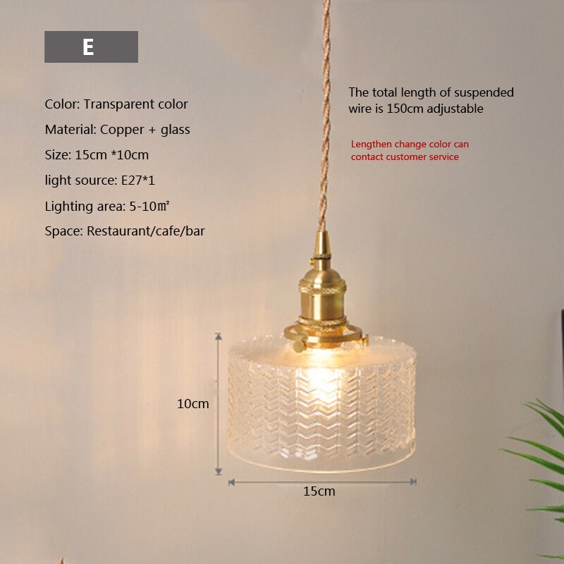 Suspension moderne en verre transparent