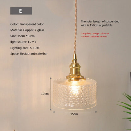 Suspension moderne en verre transparent