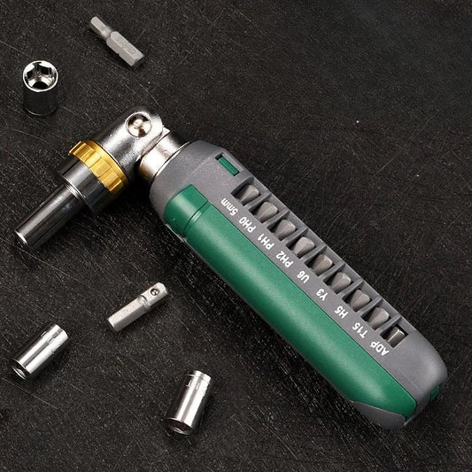 Adjustable Multi Bit Ratchet Screwdriver Kit - Halri