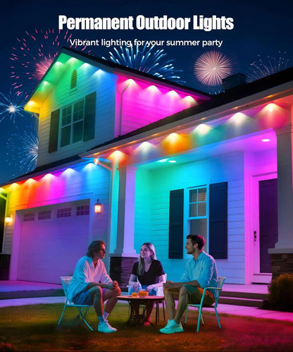 Colorful Waterproof Outdoor String Lights with Remote