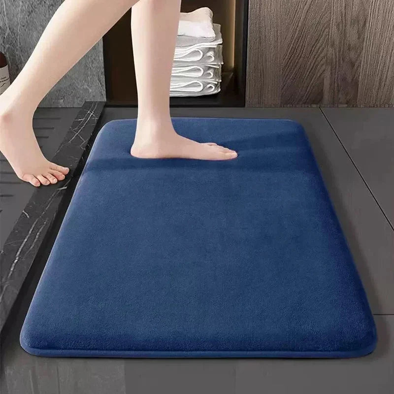Tapis de bain doux et antidérapant en peluche