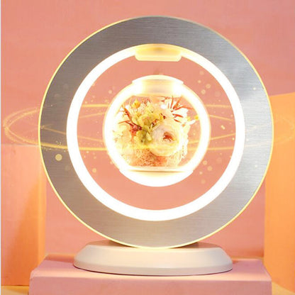 Lampe de table romantique à rose flottante