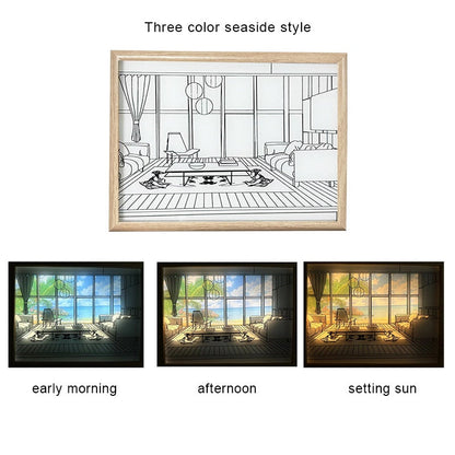 Lampe de table LED colorée sur toile
