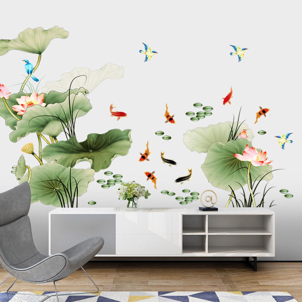 Magnifique autocollant mural floral en vinyle