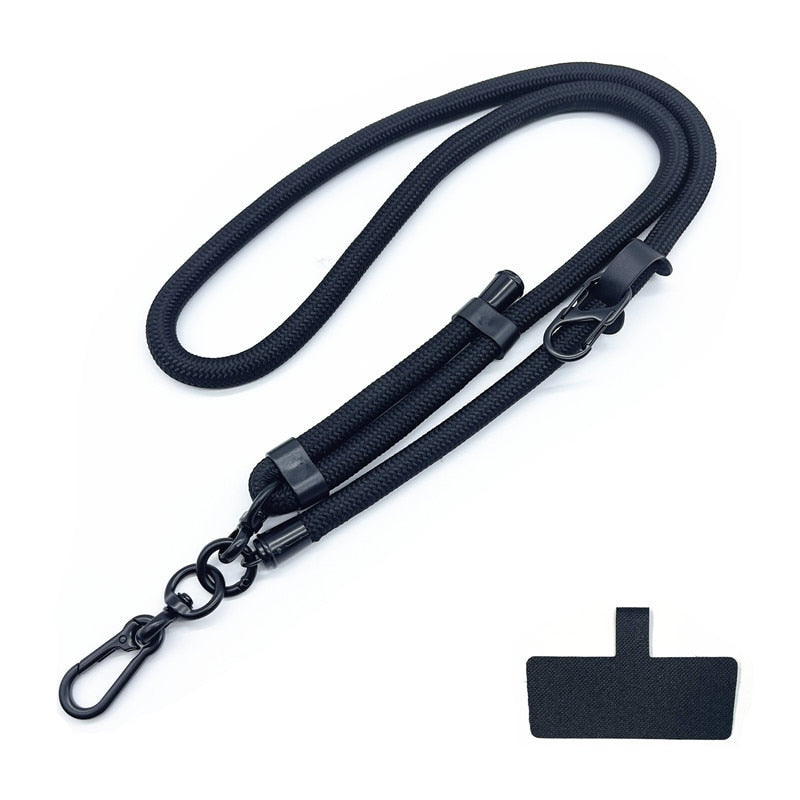 Dragonne flexible pour téléphone avec support de cou ajustable 