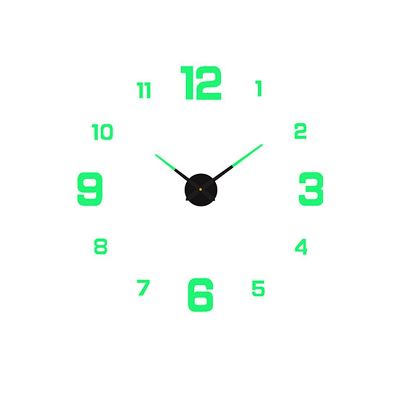 3D Glow Silent Wall Clock - Halri