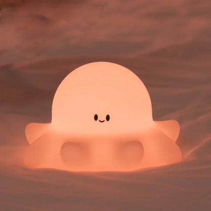 Lampe de nuit LED à douce lueur en silicone souple rechargeable