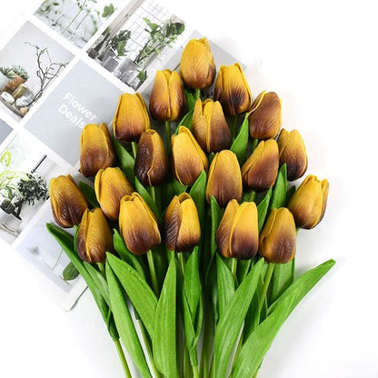 Magnifique composition florale de tulipes artificielles