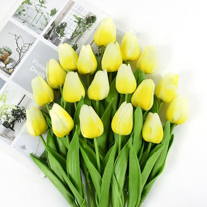 Magnifique composition florale de tulipes artificielles
