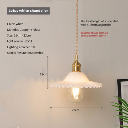 Suspension moderne en verre transparent