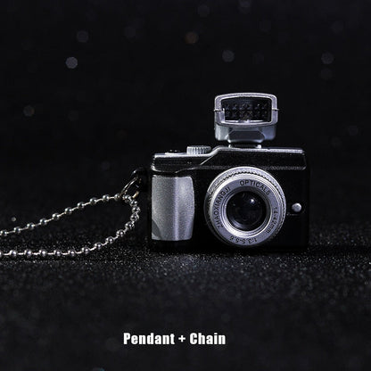 Collier pendentif rétro appareil photo