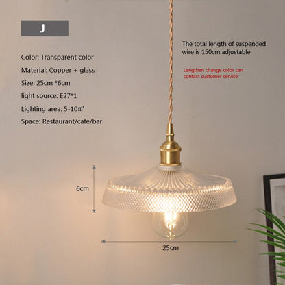 Suspension moderne en verre transparent