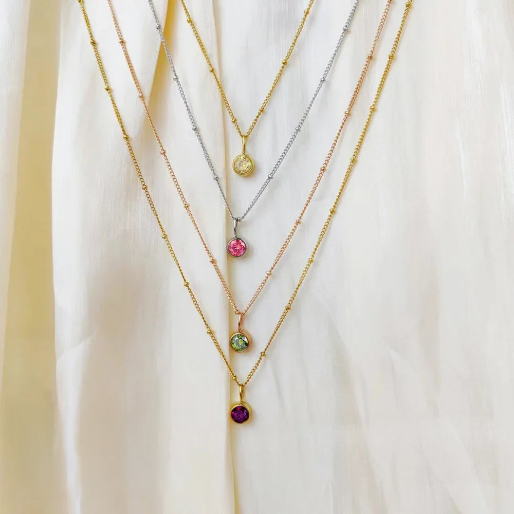 Delicate Gemstone Orbit Choker Necklace - Halri