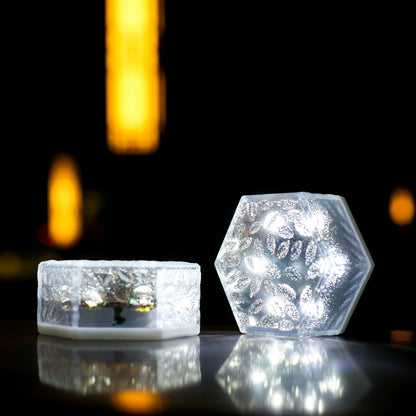 Lampe de jardin solaire, lampadaire LED hexagonal étanche, dalle en verre dépoli