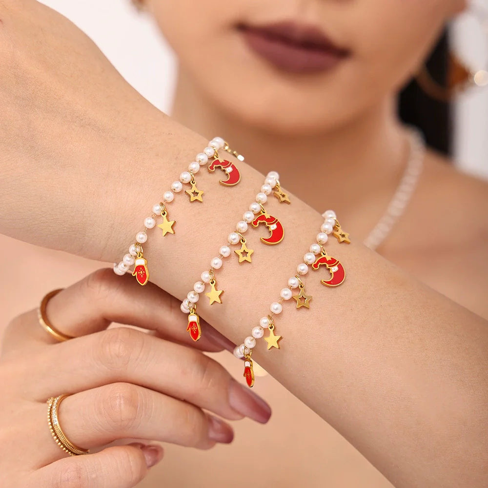 Joli ensemble de bijoux en perles pour les fêtes
