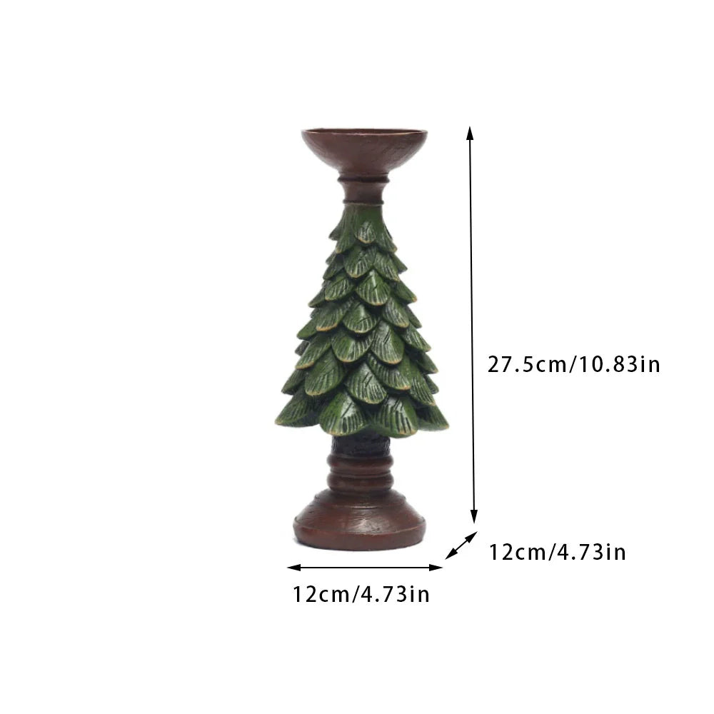 Décoration de bougeoir de Noël en pomme de pin fraîche