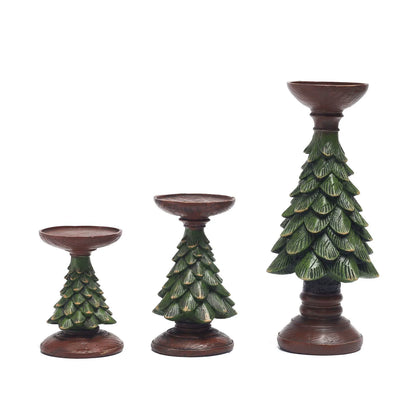 Décoration de bougeoir de Noël en pomme de pin fraîche