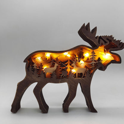Ornement de Noël rustique en forme d'animal de la forêt