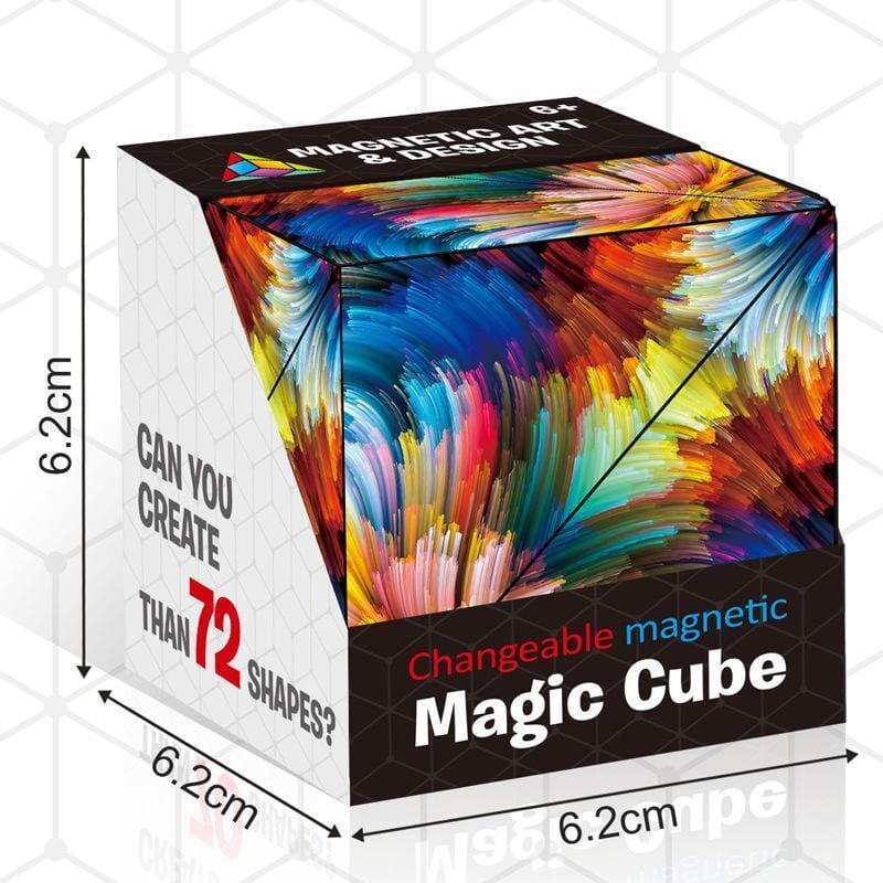Cube puzzle magnétique coloré