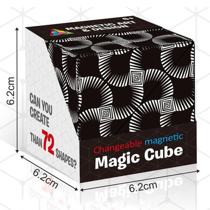 Cube puzzle magnétique coloré