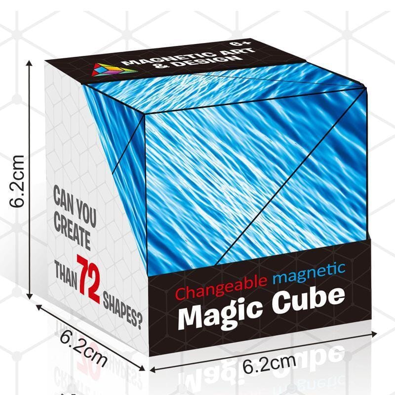 Cube puzzle magnétique coloré