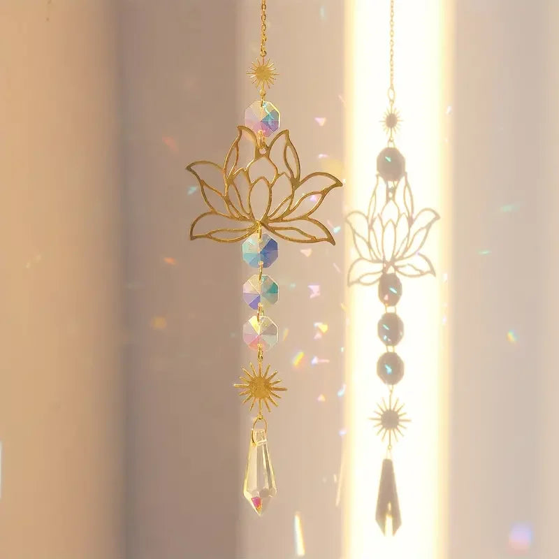 Carillon éolien en cristal pour la décoration intérieure