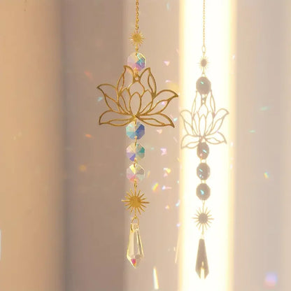 Carillon éolien en cristal pour la décoration intérieure
