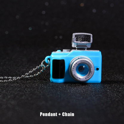 Collier pendentif rétro appareil photo