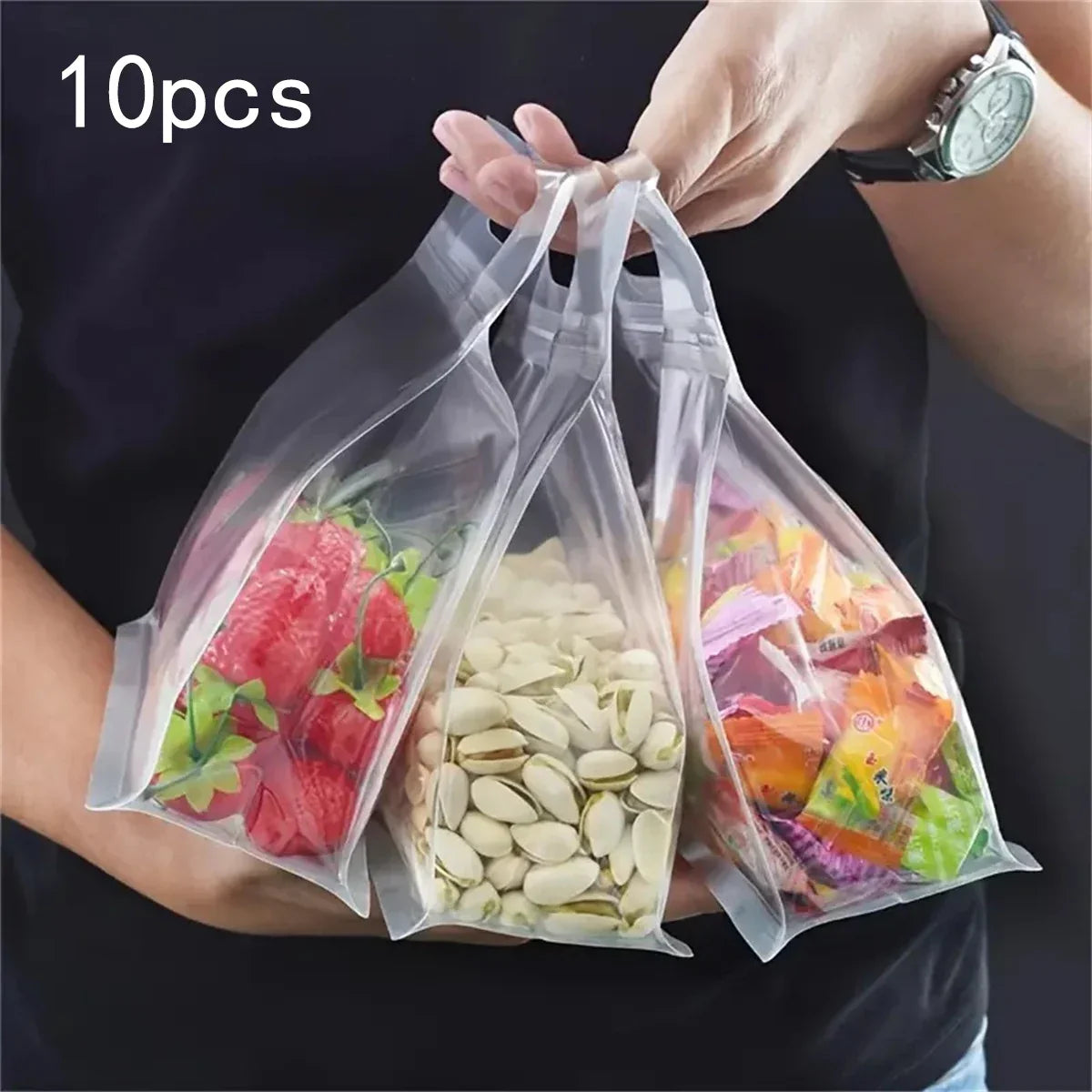 Lot de 10 sacs de conservation alimentaire réutilisables