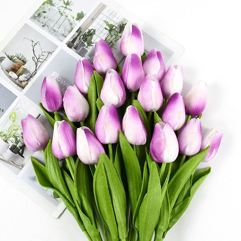 Magnifique composition florale de tulipes artificielles