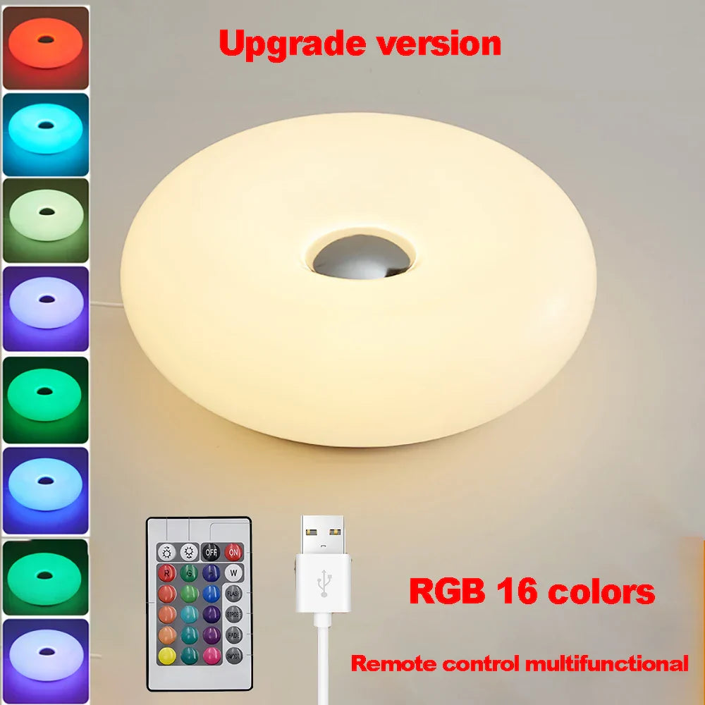 Lampe de table LED colorée avec variateur et télécommande