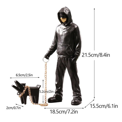 Ensemble de figurines d'art urbain de style Banksy