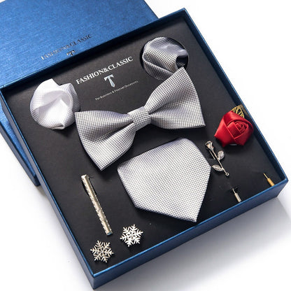 Ensemble de cravates élégantes pour homme, présenté dans un coffret haut de gamme.