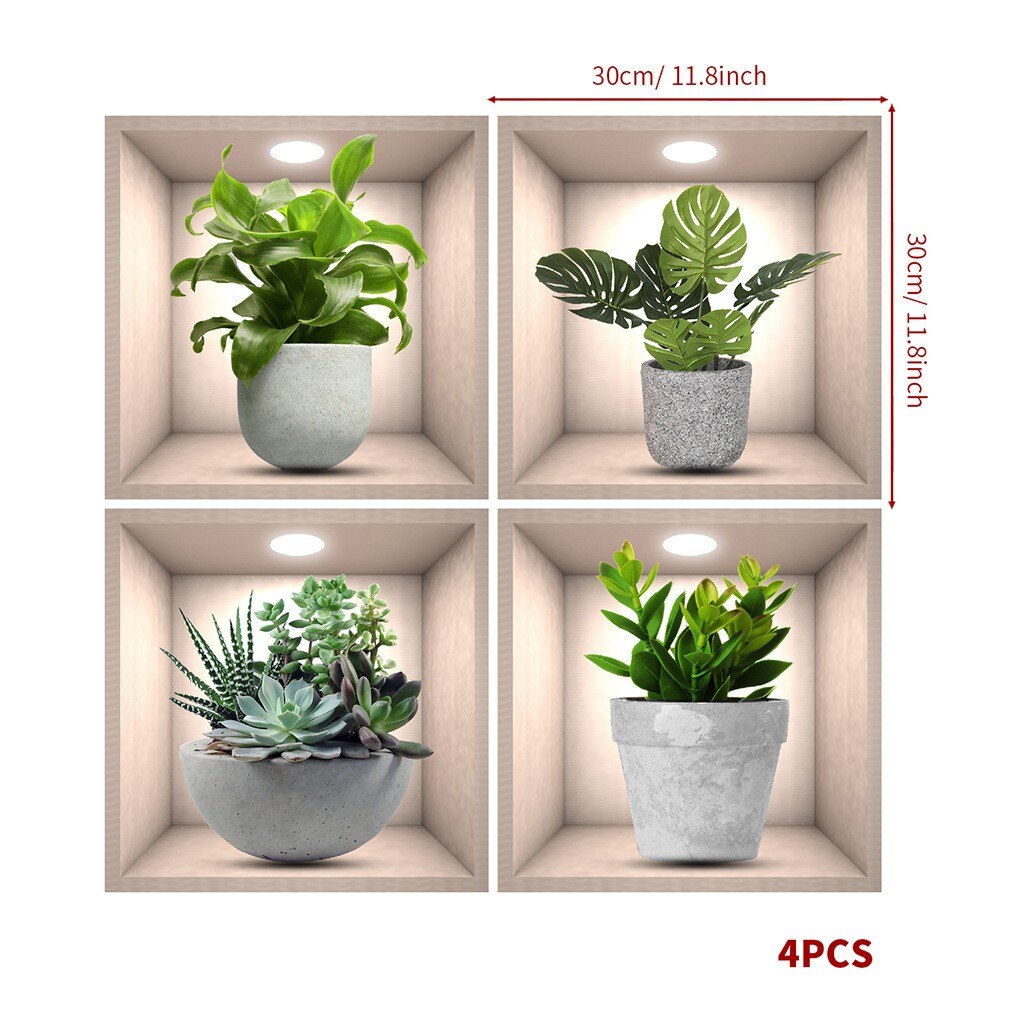 Décoration intérieure - Stickers muraux de plantes artificielles 