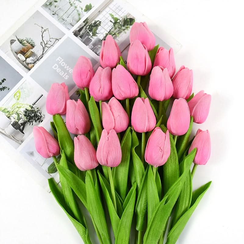 Magnifique composition florale de tulipes artificielles
