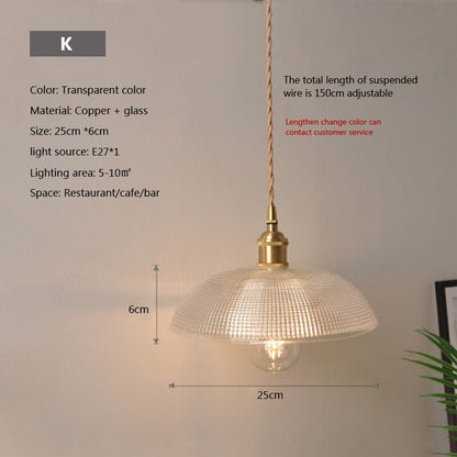 Suspension moderne en verre transparent