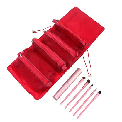 Trousse de rangement de maquillage pliable et portable pour les voyages