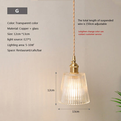 Suspension moderne en verre transparent