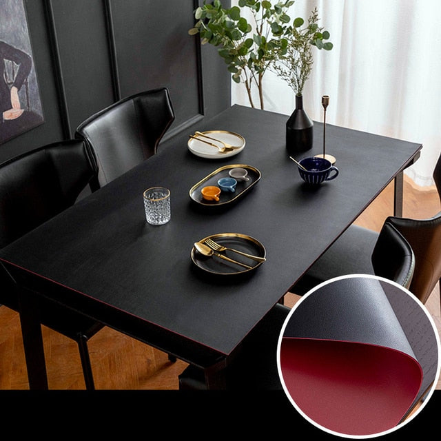 Socle de table imperméable en cuir simple