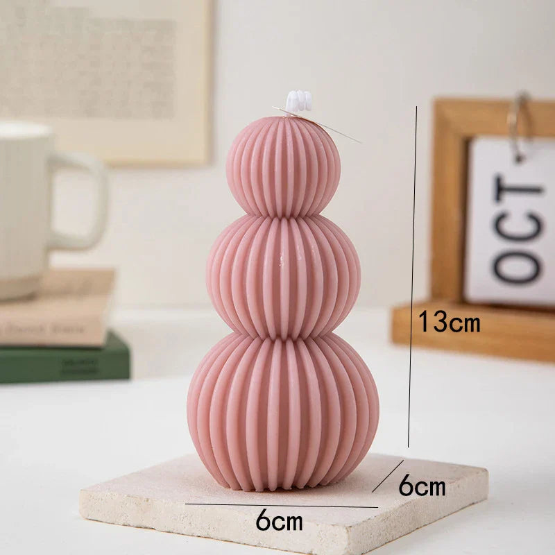 Bougie parfumée unique en forme de balle de golf géométrique