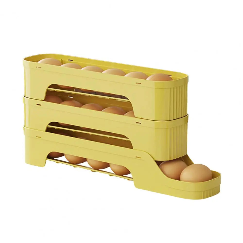 Boîte de rangement compacte à 4 niveaux transparente pour œufs