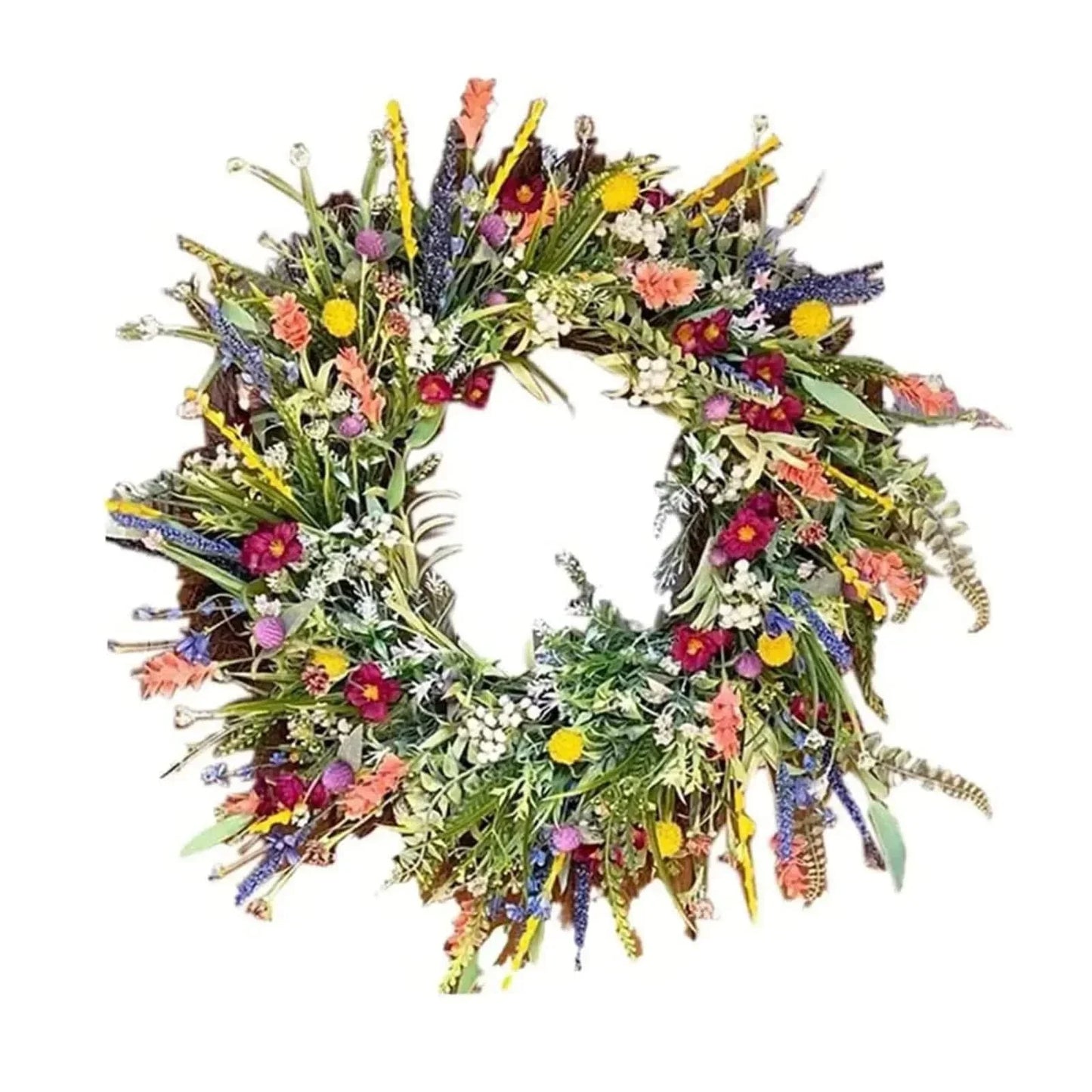 Couronne de fleurs fraîches décorative pour la maison