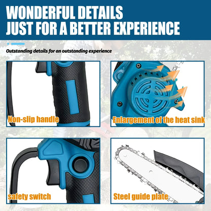 Compact Small Chainsaw 6-Inch, Easy Cut Tree Branches
