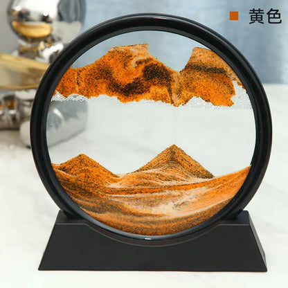 Décoration apaisante en verre et sphère d'art 3D en sable