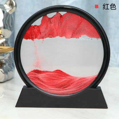 Décoration apaisante en verre et sphère d'art 3D en sable