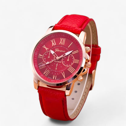 Montre femme étanche en cuir 42 mm