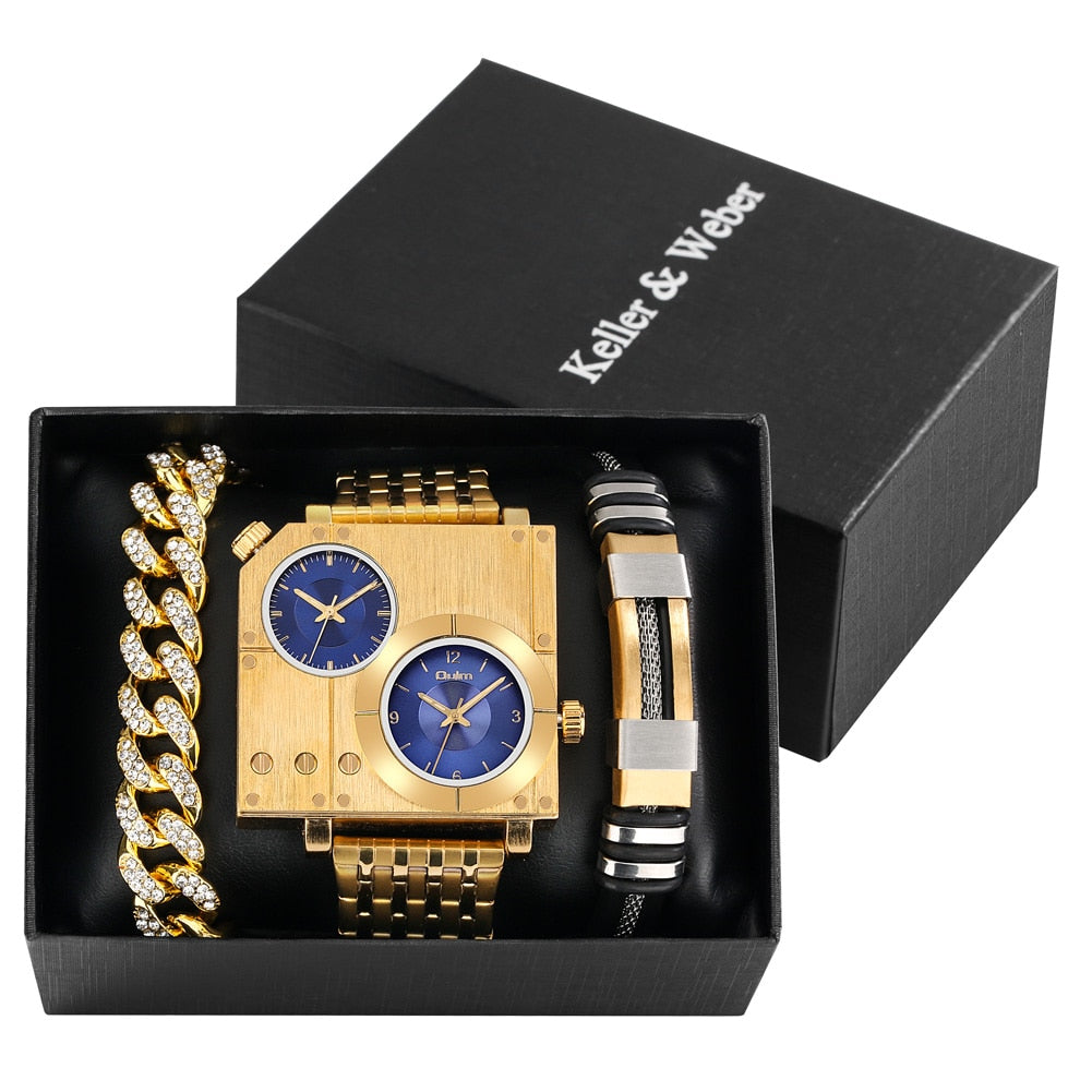 Coffret élégant carré pour montre homme