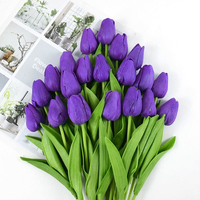 Magnifique composition florale de tulipes artificielles