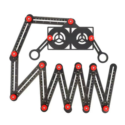 Compact Metal Folding Tile Measuring Ruler